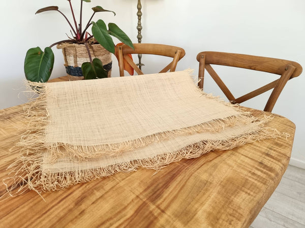 Raffia woven sheet panel - 63cm width x 105cm length sheet