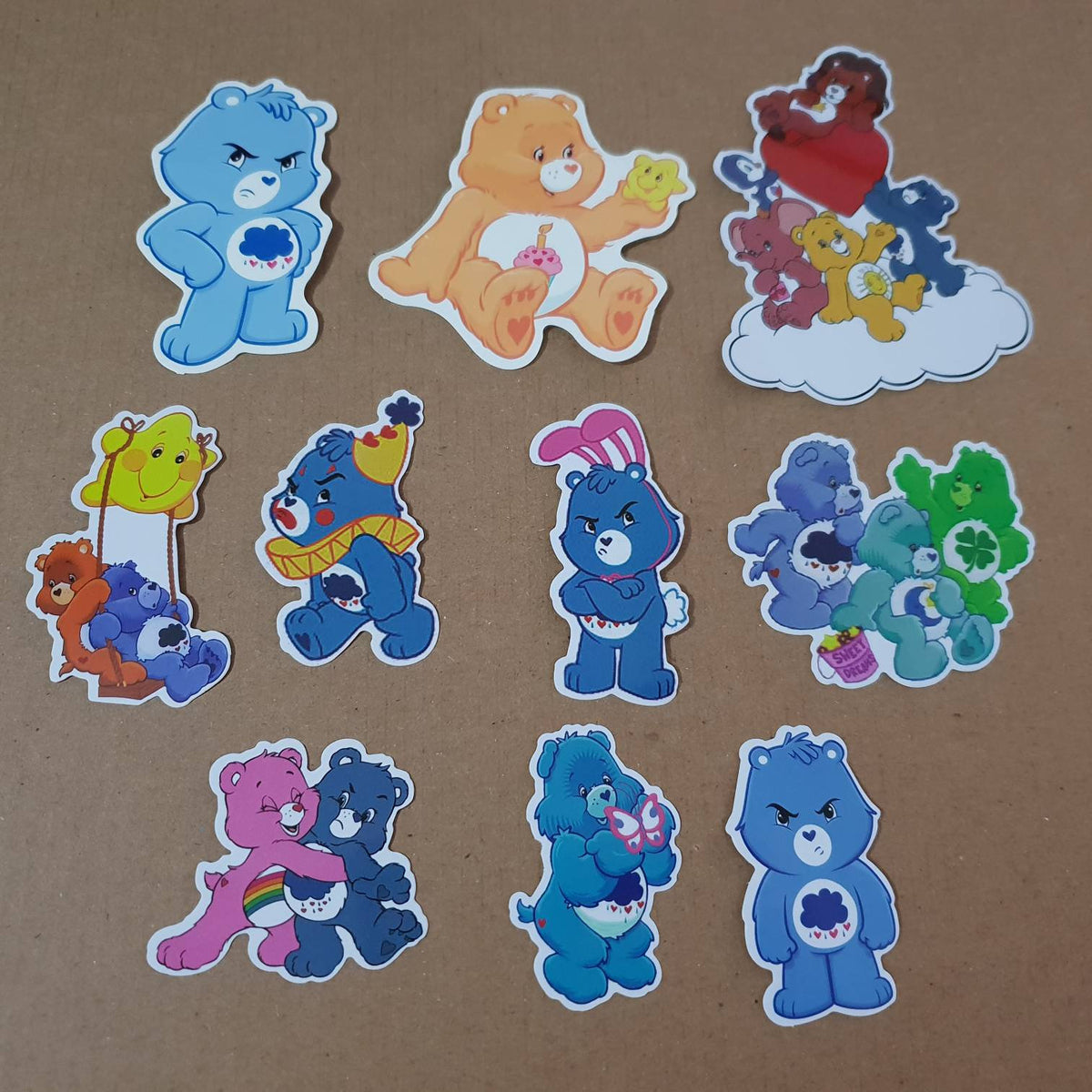 Carebear Stickers - Kawaii 90s Care Bear Sticker Grumpy Funshine Cheer ...