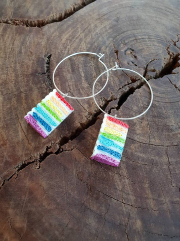 Cake Jewellery Keychain Necklace Bracelet charm Keyring Earrings Anklet Badge Collar Pins quirky jewelry choker alternative alt rainbow lgbt